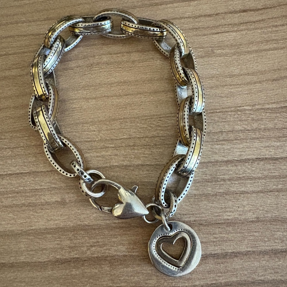 Brighton Deja Vu Bracelet Vintage 2 Tone Chunky - Picture 8 of 9